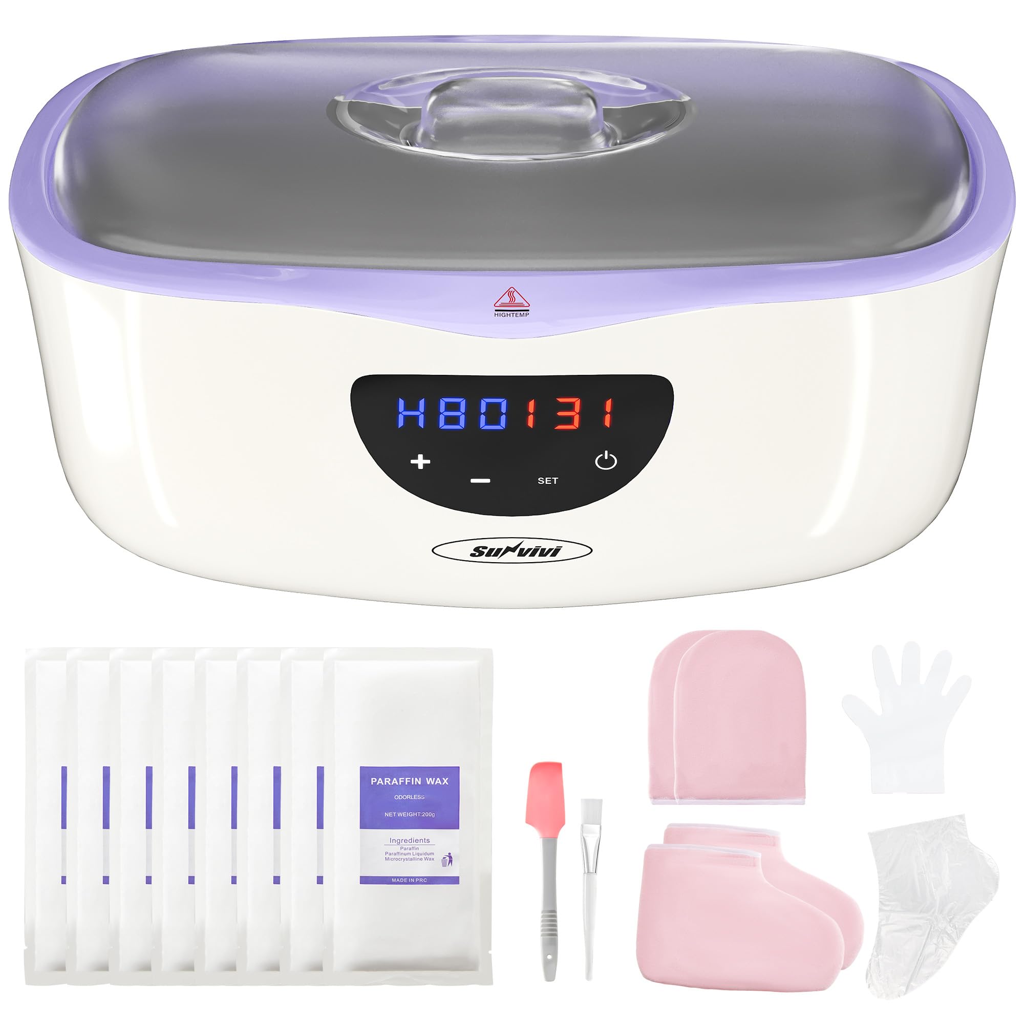 Amazon.com: Sunvivipro Purple Paraffin Wax Warmer Kit